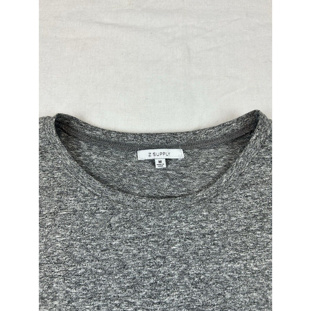 Z Supply Shirt Dress Womens Medium Gray Short Sleeve - Picture 7 of 8